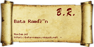 Bata Ramón névjegykártya